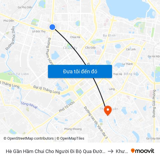 2b Phạm Văn Đồng to Khương Đình map