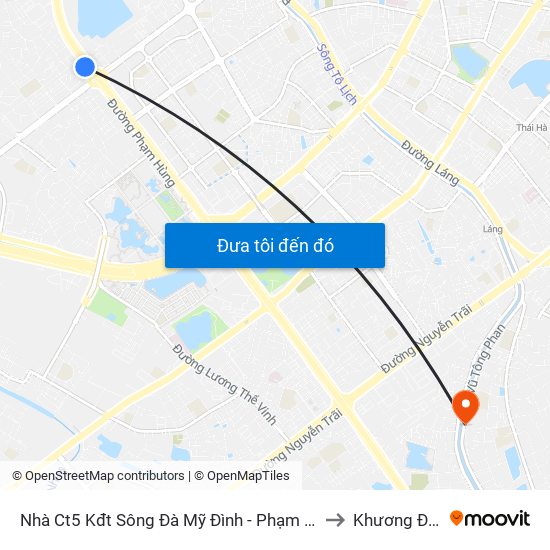 Nhà Ct5 Kđt Sông Đà Mỹ Đình - Phạm Hùng to Khương Đình map