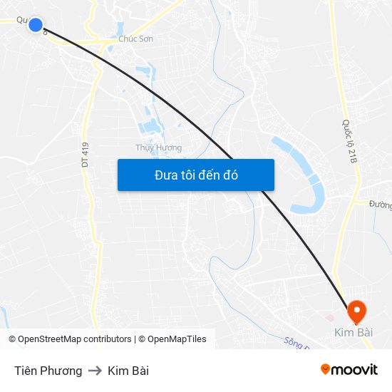 Tiên Phương to Kim Bài map