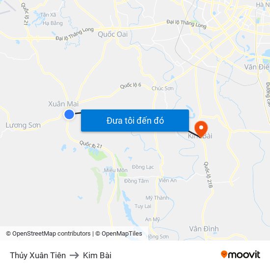 Thủy Xuân Tiên to Kim Bài map