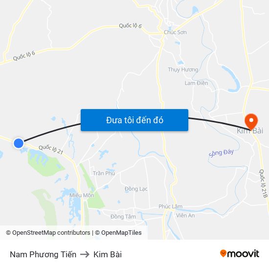 Nam Phương Tiến to Kim Bài map