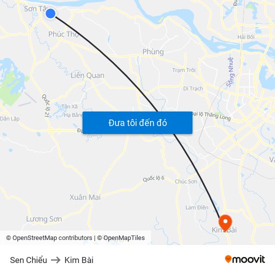 Sen Chiểu to Kim Bài map