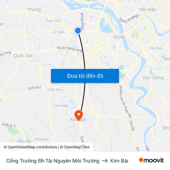 Cổng Trường Đh Tài Nguyên Môi Trường to Kim Bài map