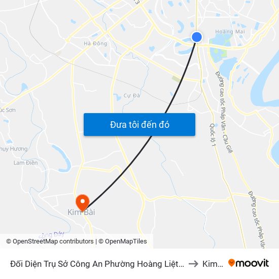 Đối Diện Trụ Sở Công An Phường Hoàng Liệt- 1277 Giải Phóng to Kim Bài map