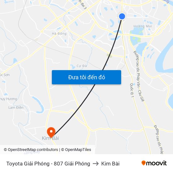 Toyota Giải Phóng - 807 Giải Phóng to Kim Bài map