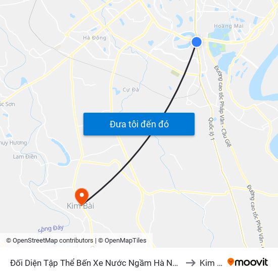 Đối Diện Tập Thể Bến Xe Nước Ngầm Hà Nội - Ngọc Hồi to Kim Bài map