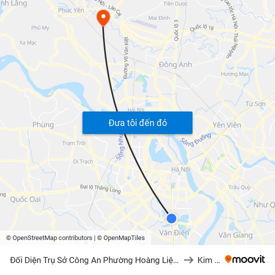 Đối Diện Trụ Sở Công An Phường Hoàng Liệt- 1277 Giải Phóng to Kim Hoa map