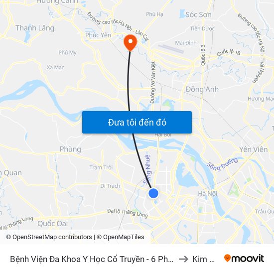 Công Ty Miwon - Phạm Hùng to Kim Hoa map