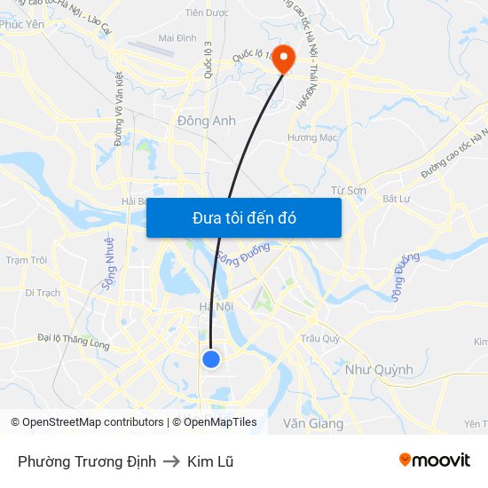 Phường Trương Định to Kim Lũ map