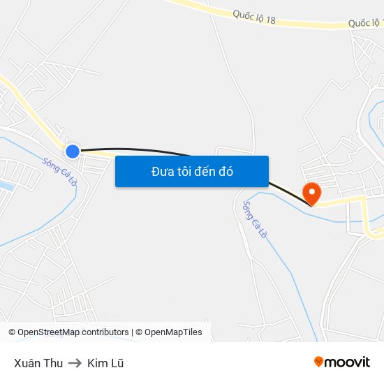 Xuân Thu to Kim Lũ map