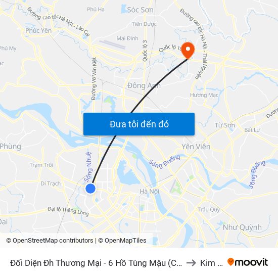 Đối Diện Đh Thương Mại - 6 Hồ Tùng Mậu (Cột Sau) to Kim Lũ map