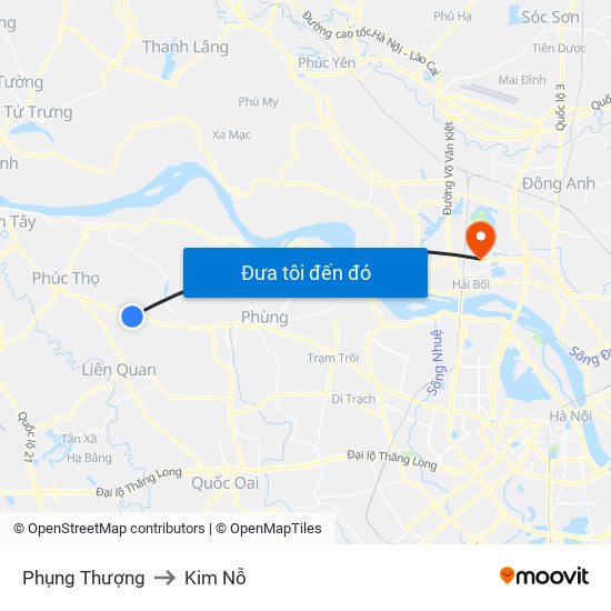 Phụng Thượng to Kim Nỗ map