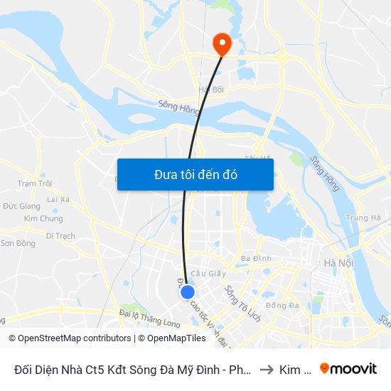 Đối Diện Nhà Ct5 Kđt Sông Đà Mỹ Đình - Phạm Hùng to Kim Nỗ map
