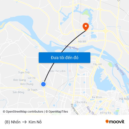 (B) Nhổn to Kim Nỗ map