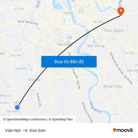 Viên Nội to Kim Sơn map