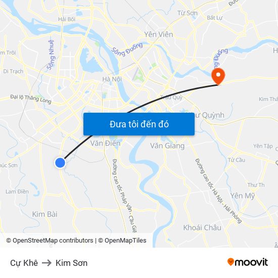 Cự Khê to Kim Sơn map