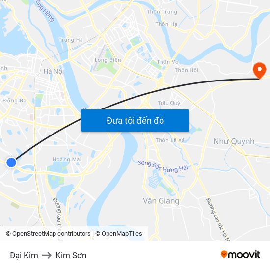 Đại Kim to Kim Sơn map