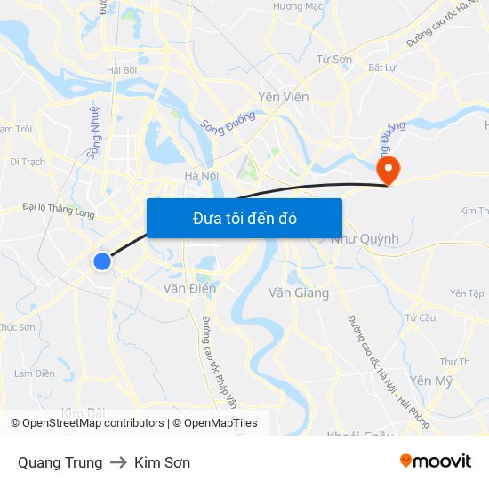 Quang Trung to Kim Sơn map