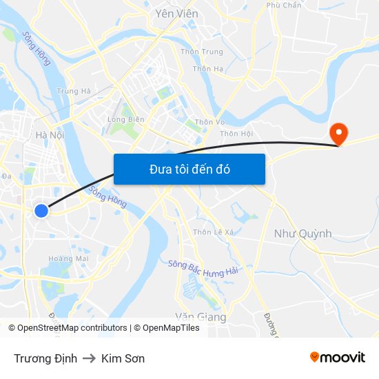 Trương Định to Kim Sơn map