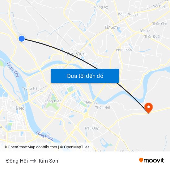 Đông Hội to Kim Sơn map