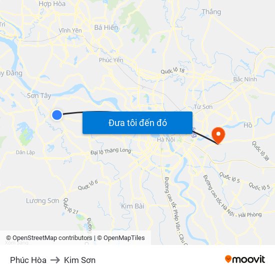 Phúc Hòa to Kim Sơn map