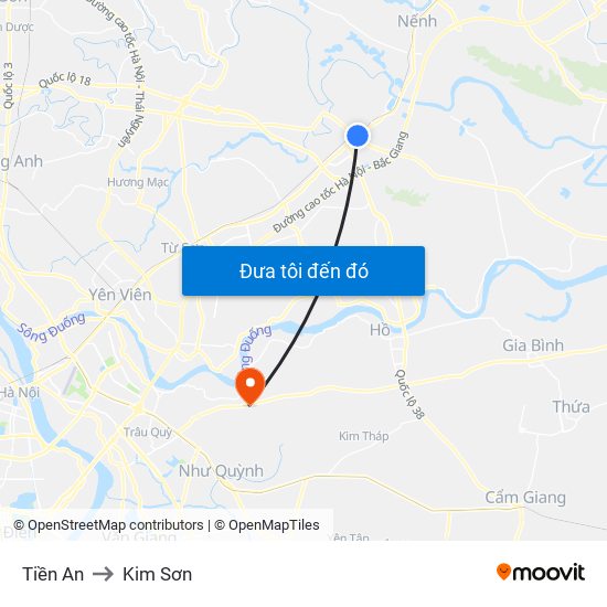 Tiền An to Kim Sơn map