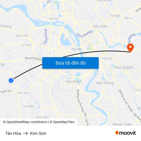 Tân Hòa to Kim Sơn map
