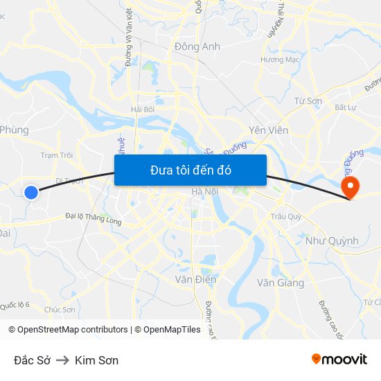 Đắc Sở to Kim Sơn map