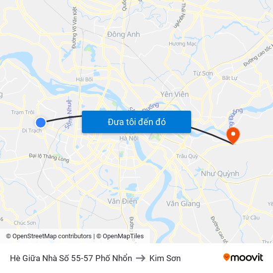 Hè Giữa Nhà Số 55-57 Phố Nhổn to Kim Sơn map