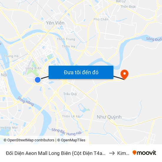 Đối Diện Aeon Mall Long Biên (Cột Điện T4a/2a-B Đường Cổ Linh) to Kim Sơn map