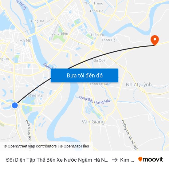 Đối Diện Tập Thể Bến Xe Nước Ngầm Hà Nội - Ngọc Hồi to Kim Sơn map