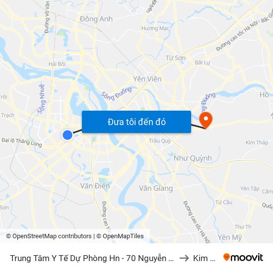 Trung Tâm Y Tế Dự Phòng Hn - 70 Nguyễn Chí Thanh to Kim Sơn map