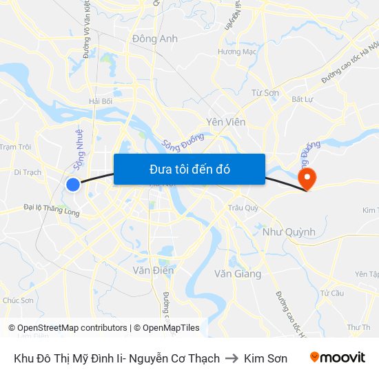 Khu Đô Thị Mỹ Đình Ii- Nguyễn Cơ Thạch to Kim Sơn map