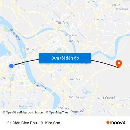 12a Điện Biên Phủ to Kim Sơn map