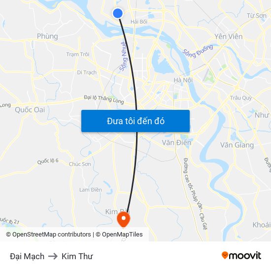 Đại Mạch to Kim Thư map