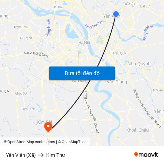Yên Viên (Xã) to Kim Thư map