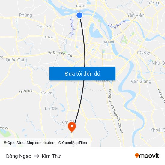 Đông Ngạc to Kim Thư map