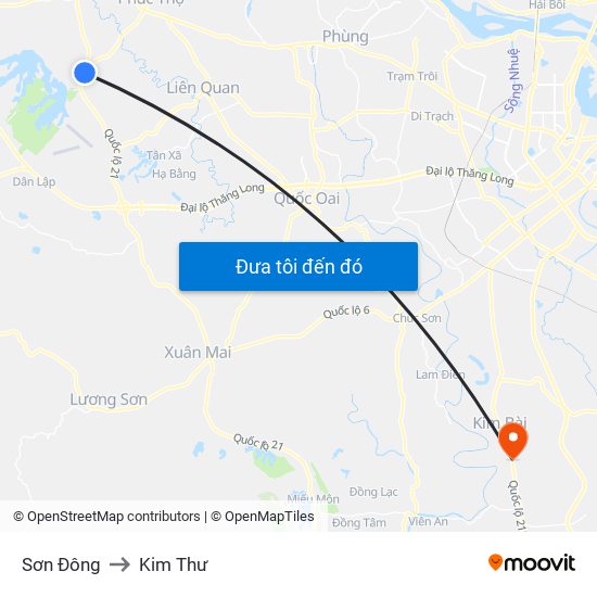 Sơn Đông to Kim Thư map