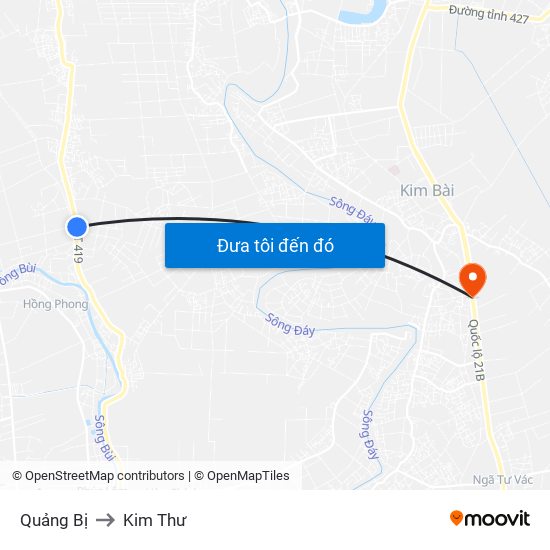 Quảng Bị to Kim Thư map