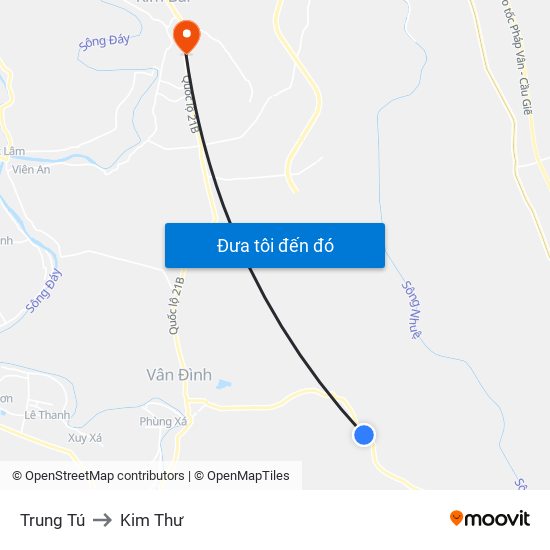 Trung Tú to Kim Thư map