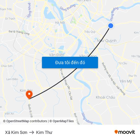 Xã Kim Sơn to Kim Thư map