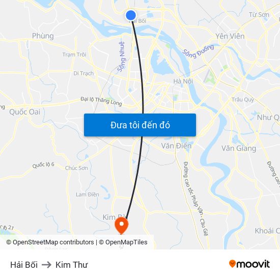 Hải Bối to Kim Thư map