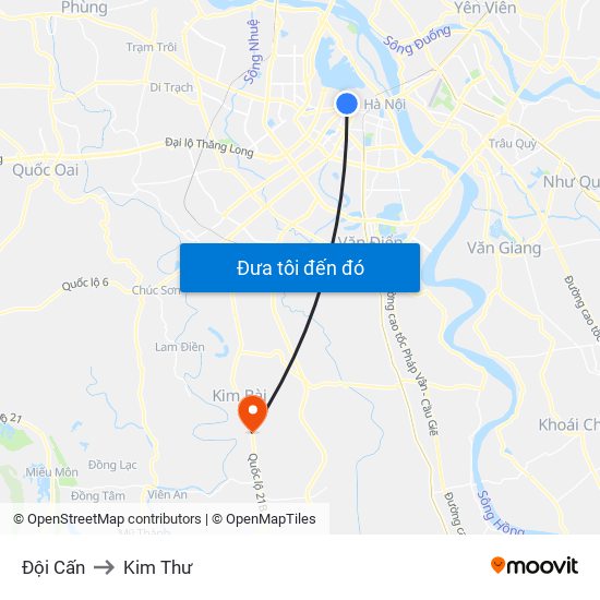 Đội Cấn to Kim Thư map