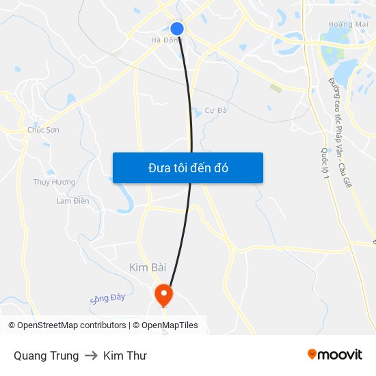 Quang Trung to Kim Thư map