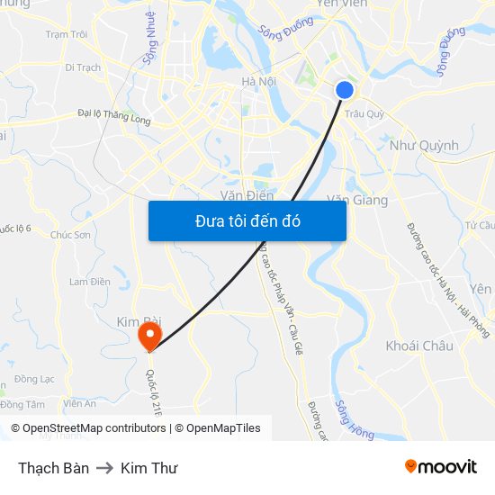 Thạch Bàn to Kim Thư map