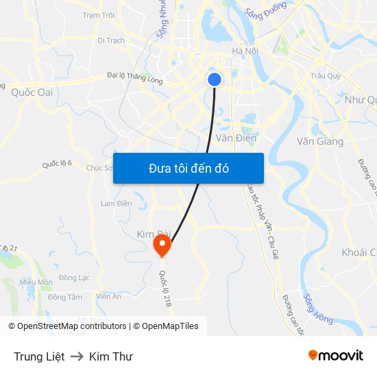 Trung Liệt to Kim Thư map
