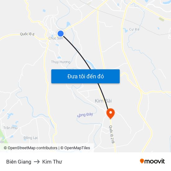 Biên Giang to Kim Thư map