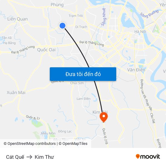 Cát Quế to Kim Thư map