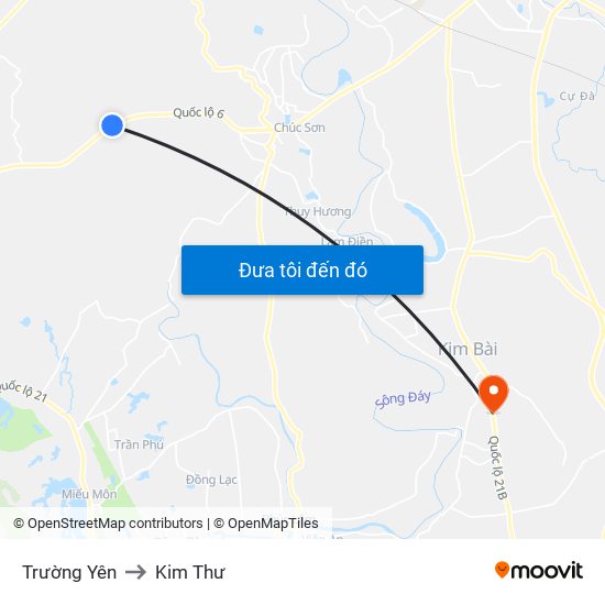 Trường Yên to Kim Thư map