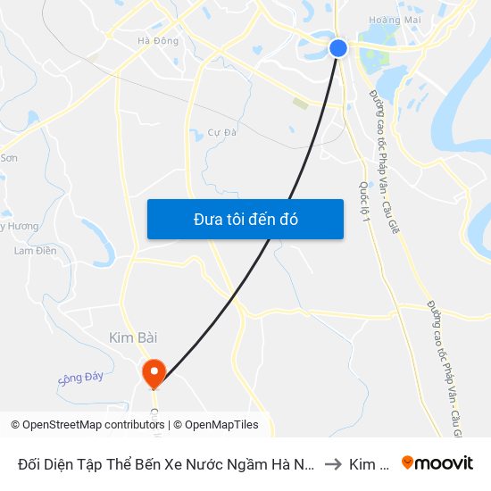 Đối Diện Tập Thể Bến Xe Nước Ngầm Hà Nội - Ngọc Hồi to Kim Thư map